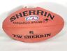 Kangaroo Sherrin Afl Brand Red Leather Full Size Football Synthetic