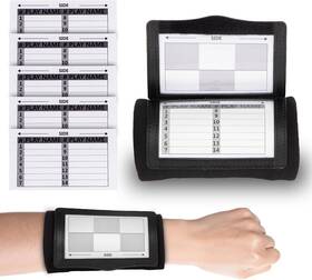 Lebared 313044340316 Football Wristbands With 5 Playbook Cards Clear Pvc Windows