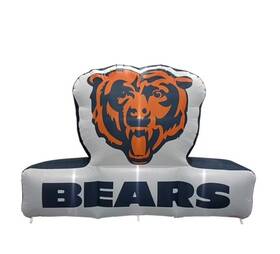 Logo Brands 606-100xl-25s Nfl Pre-lit 7 X10 Team Inflatable Chicago Bears - White / Blue