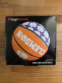 123-91mr-1 Logo Brands Clemson Tigers Repeating Mini Size 22inch Rubber Basketball