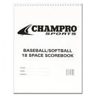 N-a Champro Sports Score Book Player Spaces 0752044223494