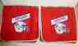 N.e Patriots Seat Cushion 2 Vtg Old Logo Stadium W Handle Padded Bleacher Pad