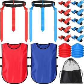 Newwiee 696226905351 Flag Football Set 12 Player Adjustable Belts And Flags Se