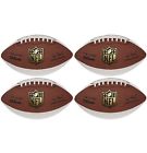 Wtf1691 Nfl American Panel Replica White 4 Wilson Autograph Mini Footballs
