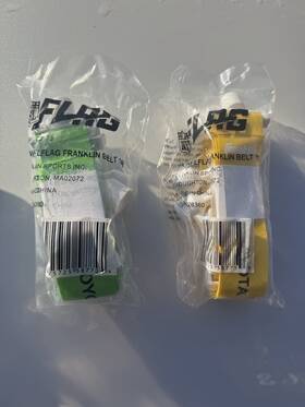Nfl Flag 33173 Football Belt 6 Yellow Green - New In Plastic