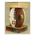 Wtf1192r Nfl Logo Leather Signed Ball Autograph Football Official Sports Brown White