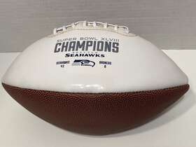 N6001s Nfl Seattle Seahawks Football Full Size Ball Super Bowl Xlviii Champions 2014