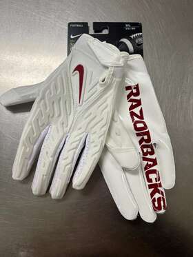 08675309 Nike Football Gloves 3xl Arkansas Razor Backs