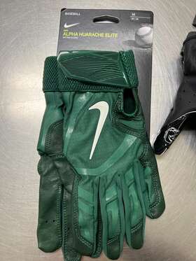8675309 Nike Alpha Elite Baseball Gloves Rare Green Medium Qb Receiver Catcher Spor