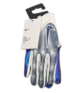 Nike 887791416490 Vapor Jet 7.0 Football Gloves Large Blue Purple Iridescent Sfia Grip New