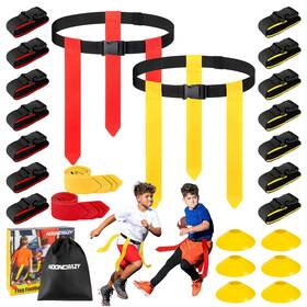 Nooncrazy 727210843578 Flag Football Belts 6/8/10/12/14 Player Set For Kids Youth And Adu