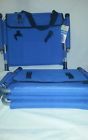 120144 Pad Stadium Lot Folding Blue Seats 2 Chairs Portable Bleacher