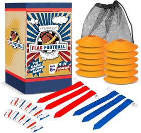 Play Platoon 744759757524 14 Player Flag Football Set - Belts And Cones 42 Flags