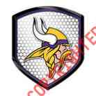 Rfnf17 Nfl 3.5 Minnesota Reflector Vikings Shield 2.5 Logo