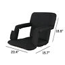 S01-h01-1366 Segawe Football Stadium Seat Chair Reclining Bleacher Assorted Positions Black