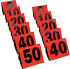 Slmor11 Fisher Foldable Football Sideline Markers Black Numbers On Orange