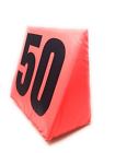 Slmtor11 Fisher Triangular Football Side Line Markers Weighted Black On Orange