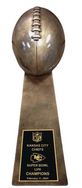 Speedy Awards Ftb102 Kansas City Chiefs Antique Gold Super Bowl Champs Lombardi Style Football Trophy