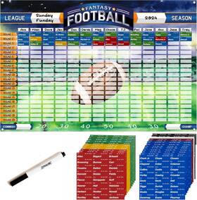 Srb 445018934962 Gsm Brands Fantasy Football Draft Board 2024-2025 Kit Labels For Write-ins