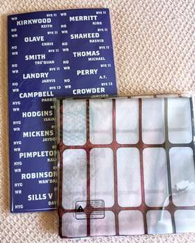 X003von9fp Sumapner Fantasy Football 4ftx6ft Fabric Draft Board And Player Sticker Kit 2023