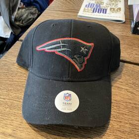 Team Apparel 191119506269 Nwt-fan Favorite Nfl New England Patriots Black Mass Adjustable Cap/hat