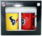 Texans 2 Mug Set Nfl Premium Quality Drink-ware Houston Red Yellow Ne 716298987441