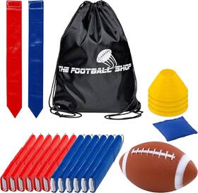 The Football Shop 445004646695 Flag Set For 12 Players - Includes Durable Belts And Flags Cones