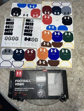 Under Armour 4537200905 Football Visor With Extra Stickers