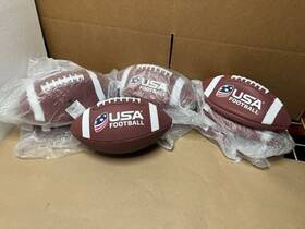 1521408 Usa Flag Football 10 Pack Lot Official Footballs Kids Youth Size Balls