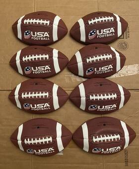 1521409 Usa Flag Football 8 Pack Lot Official Footballs Kids Jr Junior Size Balls New