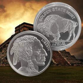 Valentesales 37-g422-whz2 1 Oz .999 Buffalo Authentic Silver Round