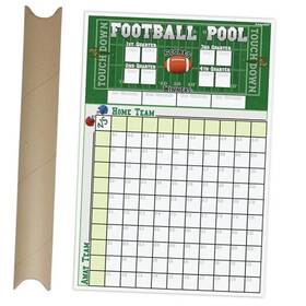 Wall2wall Imports 636339642538 Football Squares Pool Board 3 X9 Inch Large Size Office Party Poster 1