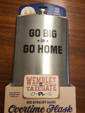 41wet34013 Wembley Brand New Tailgate 64 Oz Stainless Overtime Flask