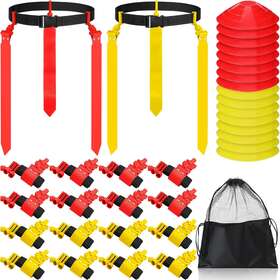 Wettarn 445053134143 Flag Football Set 16 Player Belts And Flags Red Yellow