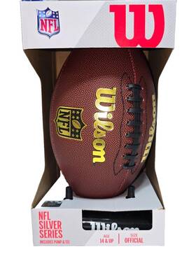 456666 Wilson Football Nfl Series Mvp Junior 9 And Up Includes Pump Tee. New In Box