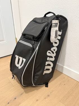 Wilson Wtf9184 Football Equipment Bag Backpack Black Water Resistant Polyester