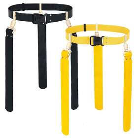 Fbf-bbelt-scup-blk-ylw-2pk Wyzworks Flag Football Popping Flags Belt Black And Yellow 2 Player Replacement Set