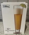 Libby Pilsner Beer Glasses 14OZ. New In Box. Fixed Price $24.99.