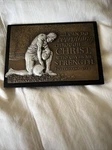 Lighthouse Christian Plaque, Football Can Do Everything Through. Fixed Price $20.00.