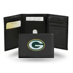 Green Bay Packers Black Leather Tri-fold Wallet Billfold By Rico. Fixed Price $29.95.