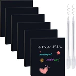 Black Sticky Notes, 3"X3" Post With 2 Metallic Pens, 6 Pads, Self-stick. Fixed Price $12.11.