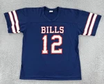 Vtg Rawlings Men Xl Blue Cotton Short Sleeve Shirt Ny Buffalo Bills Football. Fixed Price $39.99.
