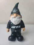 New York Jets Nfl Garden Gnome Forever Collectibles Figurine Statue 7"X3.5"X2.5". Fixed Price $19.99.