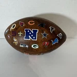 Wilson Nfl Vintage Style Football Afc Nfc Logos Distressed Brown Full Size. Fixed Price $29.95.