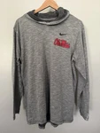 The Nike Tee Ole Miss Rebels Light Weight Hooded Shirt Dri-fit Large Gray R10. Fixed Price $42.24.