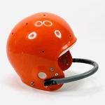 Vintage Football Helmet Orange Size Medium Air-foam Pad Poor Condition. Fixed Price $60.00.