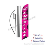 Party SUPPLIES15' Feather Banner Swooper Flag Kit With Pole+spike. Fixed Price $59.85.