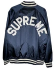 Supreme Champion Satin Jacket Blue Navy SS13 Varsity Box Logo Relief. Fixed Price $699.99.