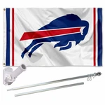 Buffalo Bills White Flag Pole And Bracket Kit. Fixed Price $65.95.