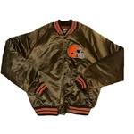 Vintage 90S Cleveland Browns Chalk Line Nfl Bomber Jacket Men's Size Usa Made. Fixed Price $54.95.